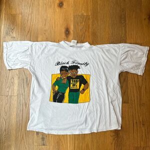 Vintage 90s 100 Percent Black Family Single Stitch Shirt  Size: Large